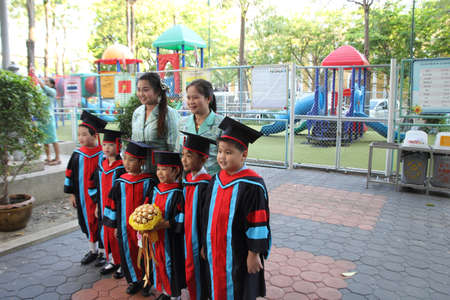 Church day kindergarten certificate Thailand.のeditorial素材