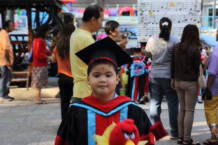 Church day kindergarten certificate Thailand.のeditorial素材