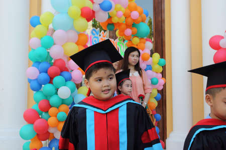 Church day kindergarten certificate Thailand.のeditorial素材