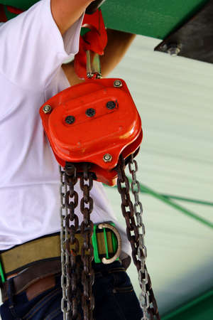 Pulley with Bracket Installationの写真素材