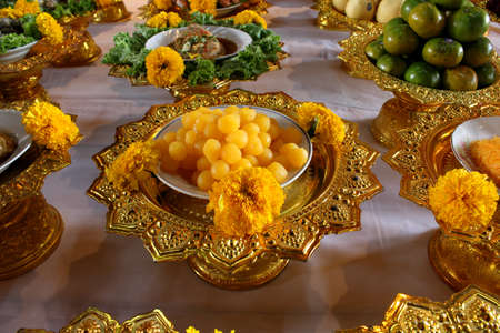 Thai sweet dessert for the monks の写真素材