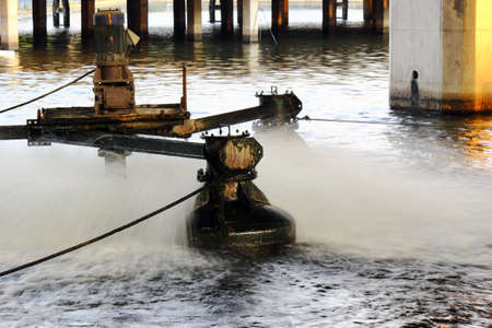 The wastewater treatment under the bridge 