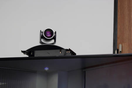 Cameras, video conferencing in the conference room 