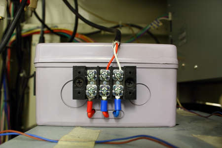 Close-up a jumper cable box