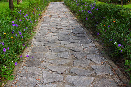 Stone walkway in the park