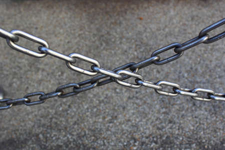 Background chains cement wall