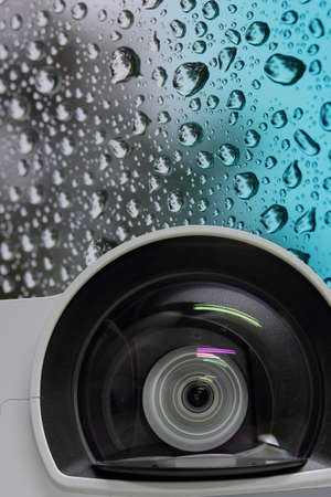 Rain drops on window 