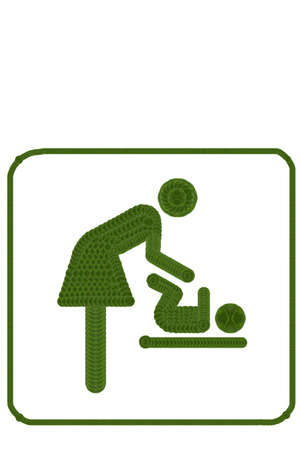 symbol for women and baby , baby changingの写真素材
