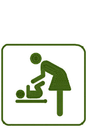 symbol for women and baby , baby changingの写真素材