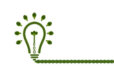 Idea light bulb from leaf. ECO  conceptの写真素材