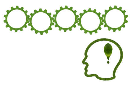 Idea  create  for leaf.Icon form leaf conceptの写真素材