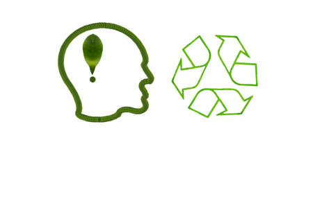 Idea icon from leafの写真素材