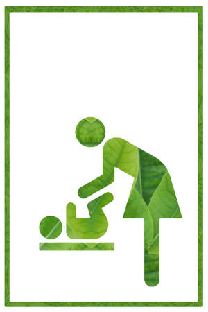 Idea from leaf.Mother room  symbol conceptの写真素材