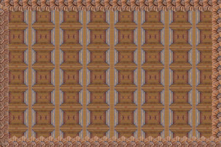 Pattern wood carving closeの写真素材
