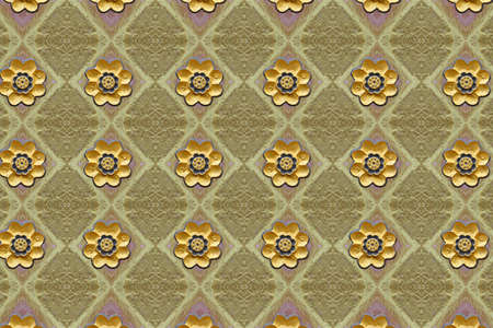 Flower gold and pattern closeの写真素材