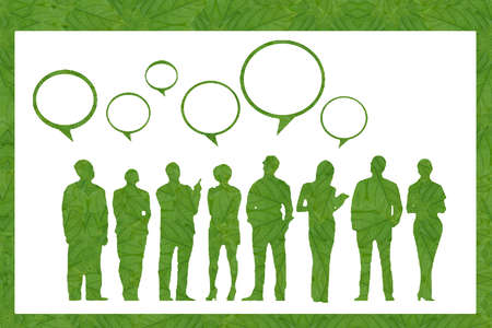 Create from leaf .Green team conceptの写真素材