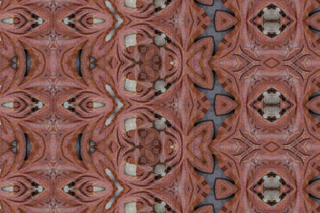 Carved wood wall closeの写真素材