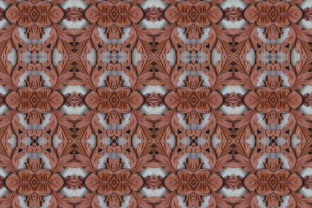Carved wood wall closeの写真素材