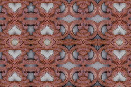 Carved wood wall closeの写真素材