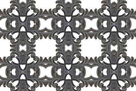 Wrought iron fence closeの写真素材