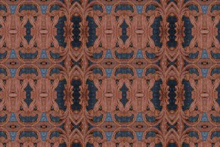 Carved wood wall closeの写真素材