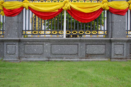 Fence Marble Temple Thailand closeの写真素材