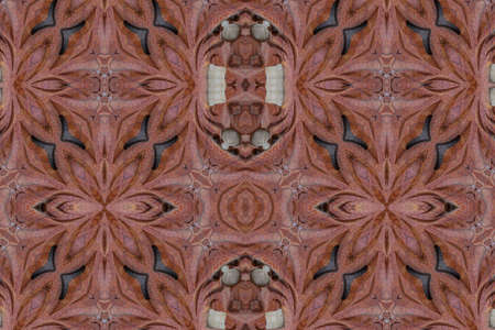 Carved wood wall closeの写真素材