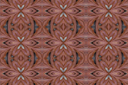 Carved wood wall closeの写真素材