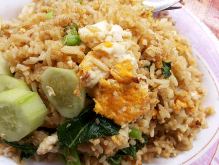 Stir fried rice closeの写真素材