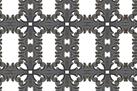 Iron Wrought  fence closeの写真素材