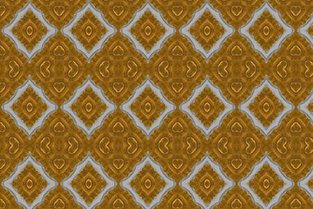 Pattern of flower carved on wood backgroundの写真素材