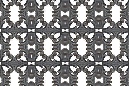 Pattern on metallic gate closeの写真素材