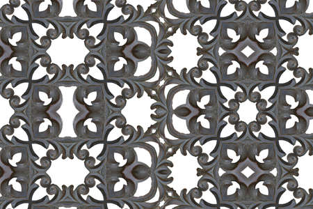 Wrought iron fence closeの写真素材