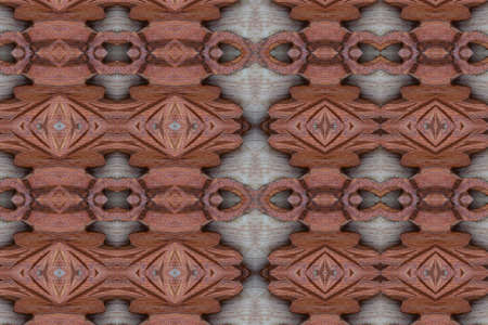 Carved wood wall close