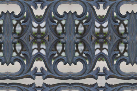 Pattern on metallic gate closeの写真素材