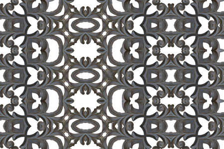 Wrought iron fence closeの写真素材