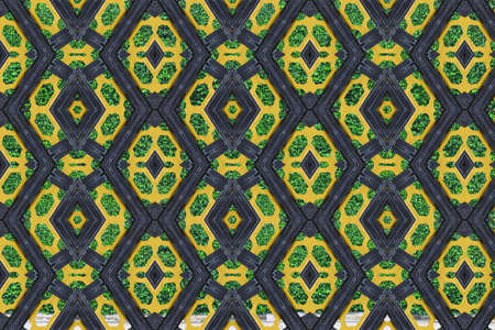 Pattern on metallic gate closeの写真素材