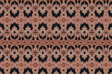 Carved wood wall closeの写真素材