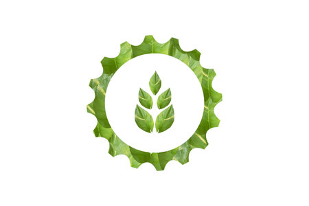 Leaf green ecology nature element vector icon design. Environment protection concept.の写真素材