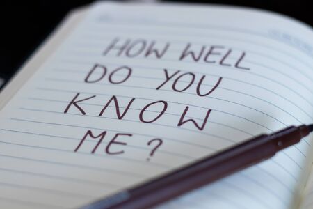 How well do you me?の写真素材