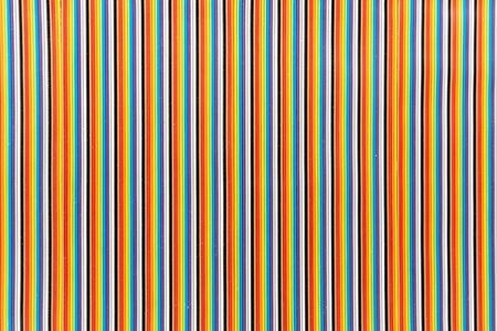 Close-up of power wire color in a rowの写真素材