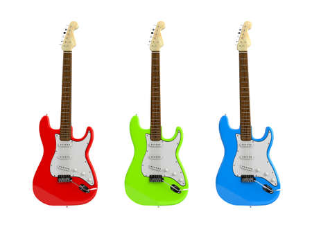 Rendered electric guitarsの写真素材