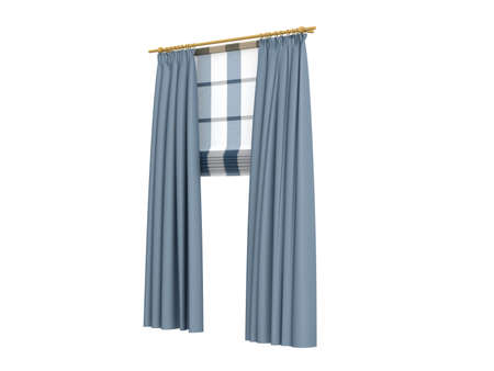 Rendered 3d isolated curtainsの写真素材