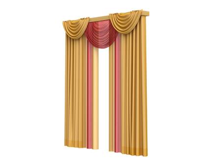 Rendered 3d isolated curtainsの写真素材