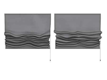 Rendered 3d isolated curtainsの写真素材