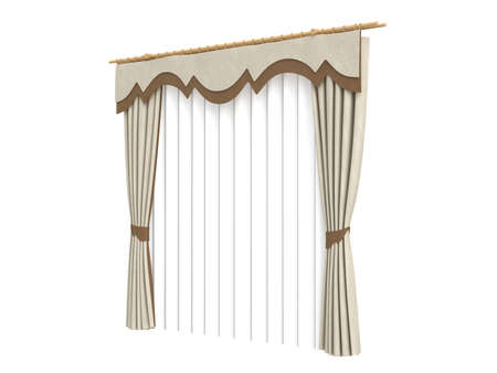 Rendered 3d isolated curtainsの写真素材