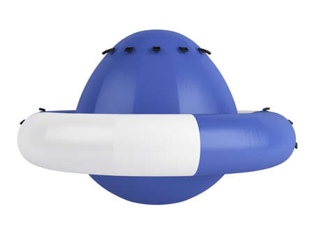 Rendered 3d isolated saturn inflatable water toy on white background