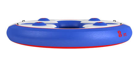 Rendered 3d isolated inflatable party platform on white background