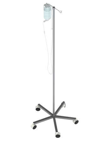 Dropper with a tripod isolated on white backgroundの写真素材