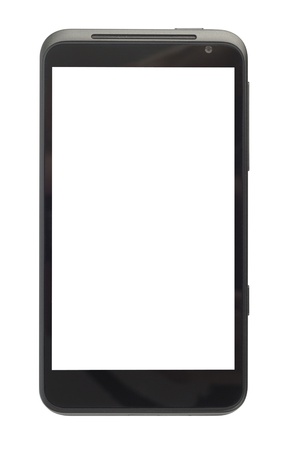 Big black smartphone isolated on white background Big black smartphone isolated on white background